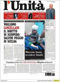 Portada de l'Unità (Italia)