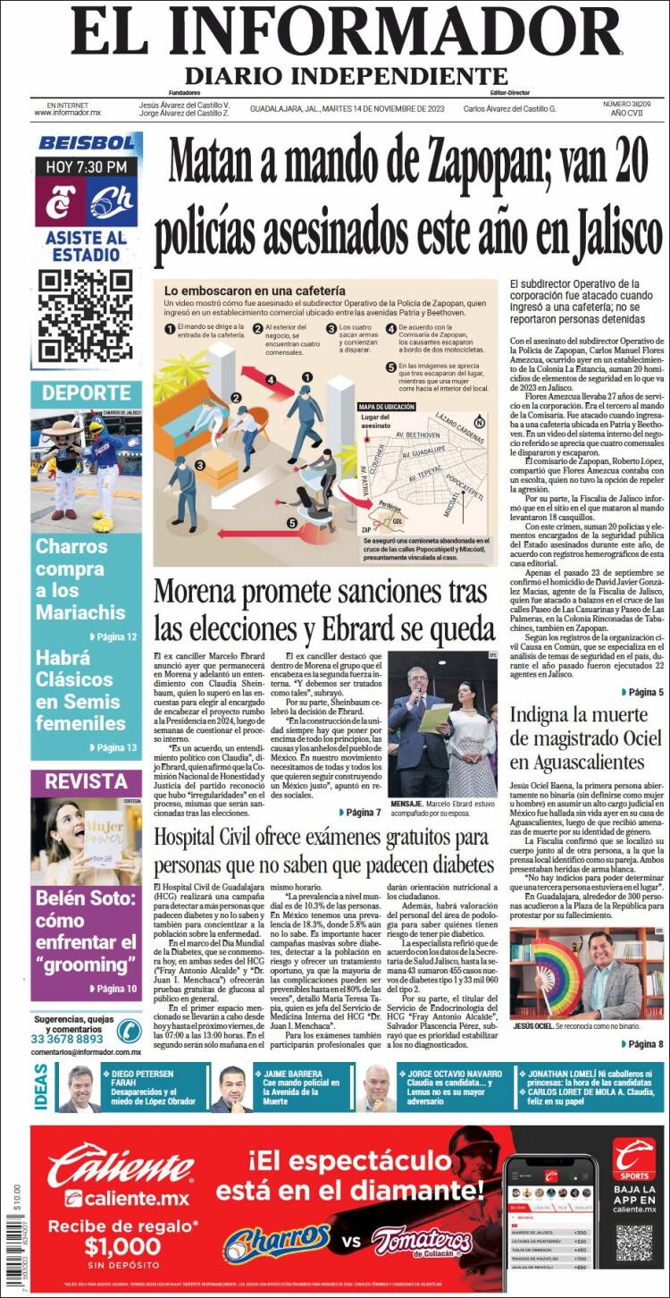 Portada de El Informador (M&eacute;xico)