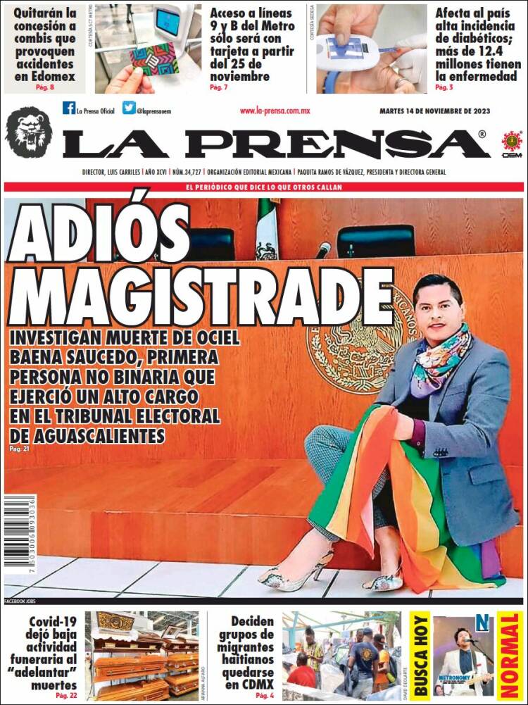 Portada de La Prensa (M&eacute;xico)