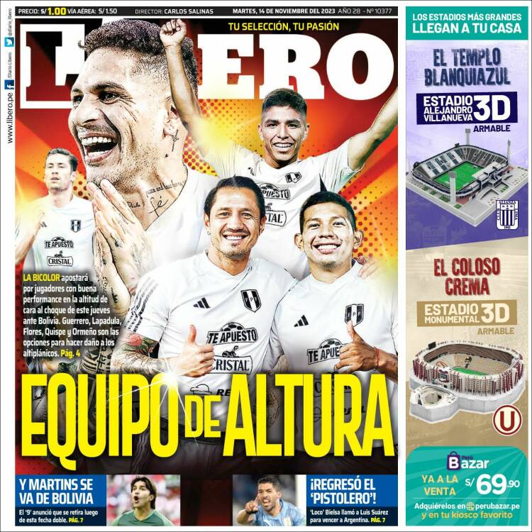 Portada de Líbero (Per&uacute;)