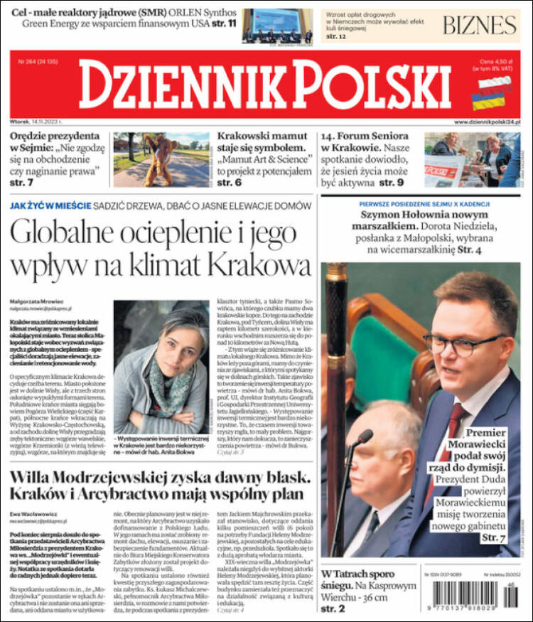Portada de Dziennik (Polonia)