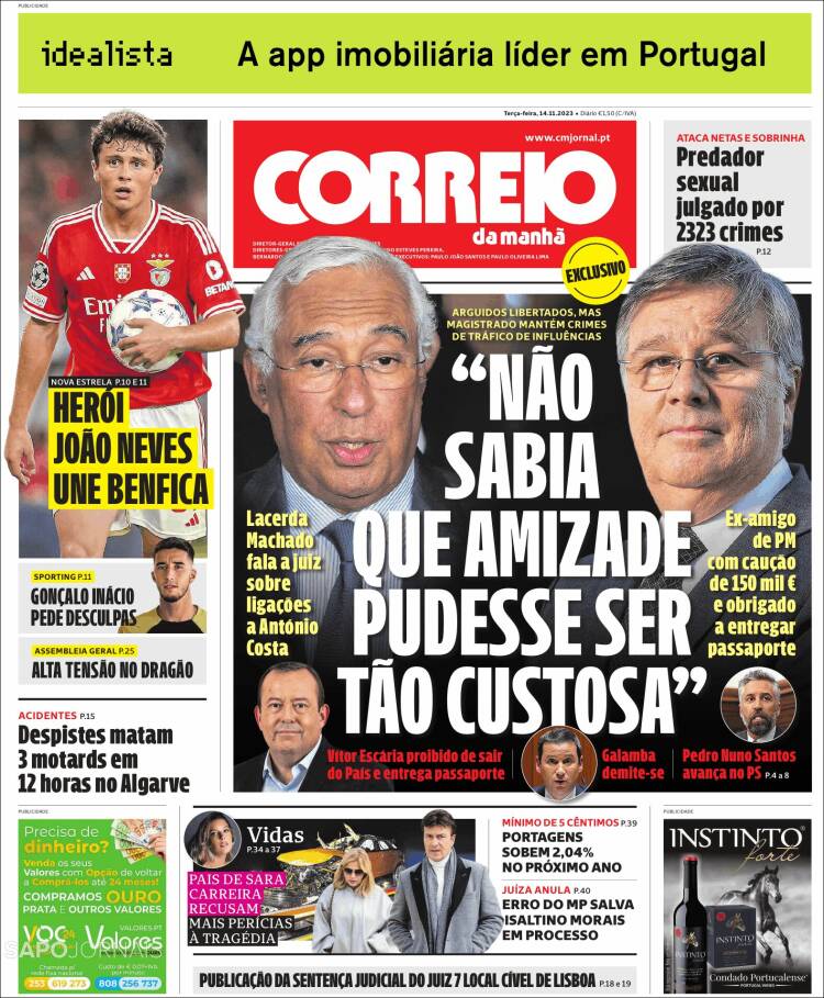 Portada de Correio da Manhã (Portugal)