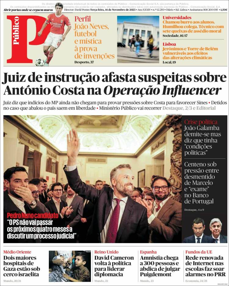 Portada de Público (Portugal)