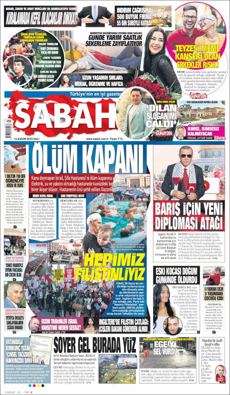 Portada de Sabah (Turqu&iacute;a)