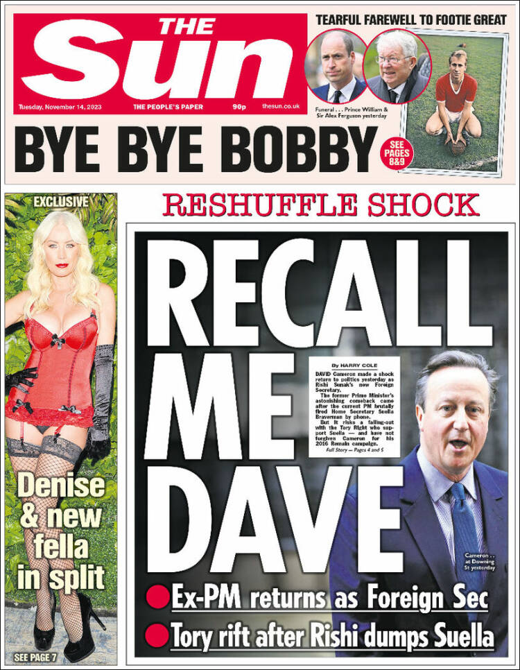 Portada de The Sun (Reino Unido)