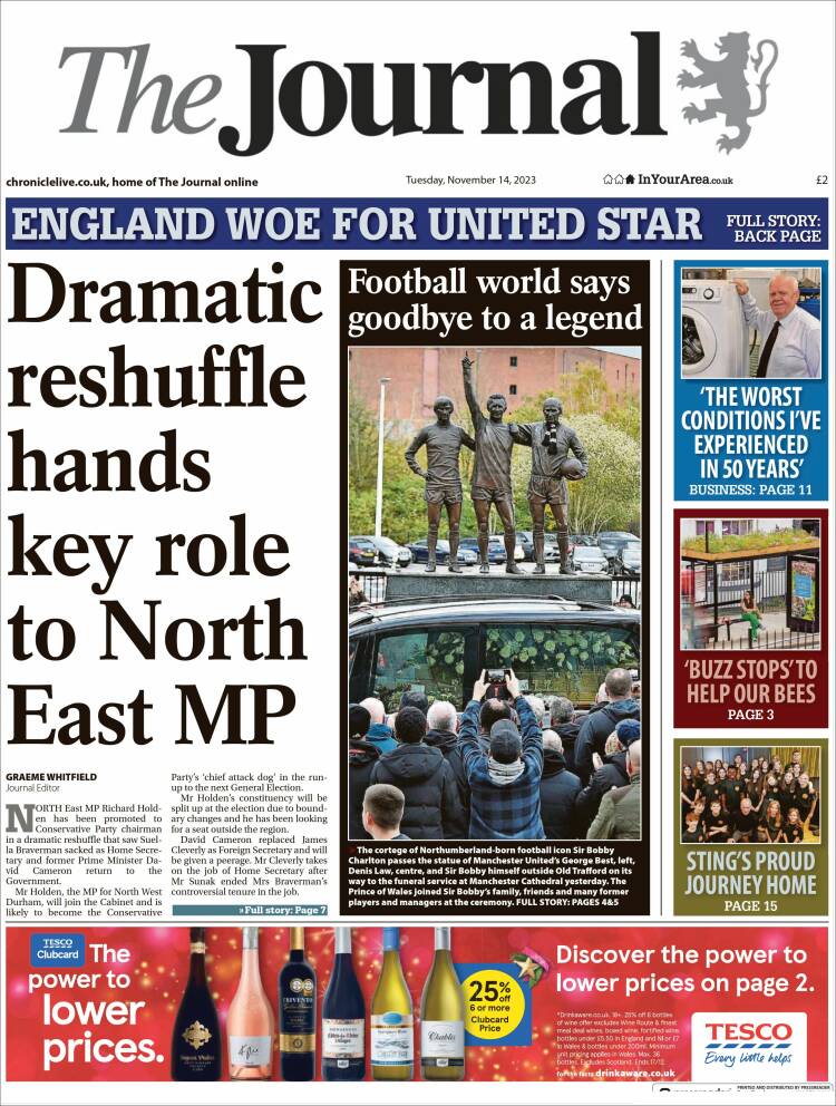 Portada de The Journal (Reino Unido)