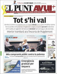 Portada de El Punt Avui - Girona (España)