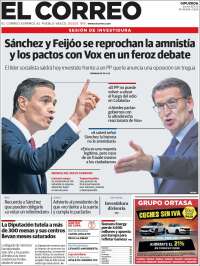 Portada de El Correo - Guipuzcoa (España)