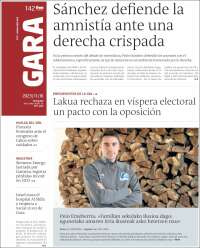 Portada de Gara (España)