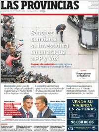 Portada de Las Provincias (España)