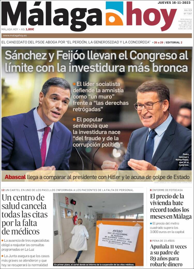 Portada de Málaga Hoy (España)