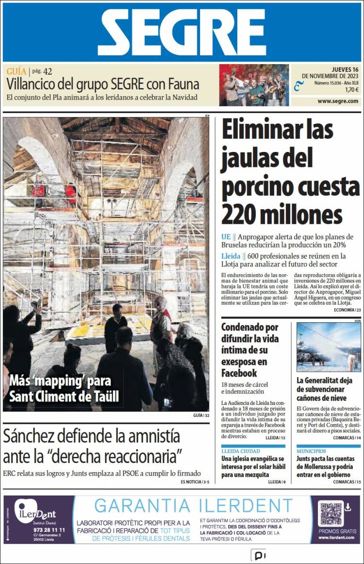Portada de Segre  (España)