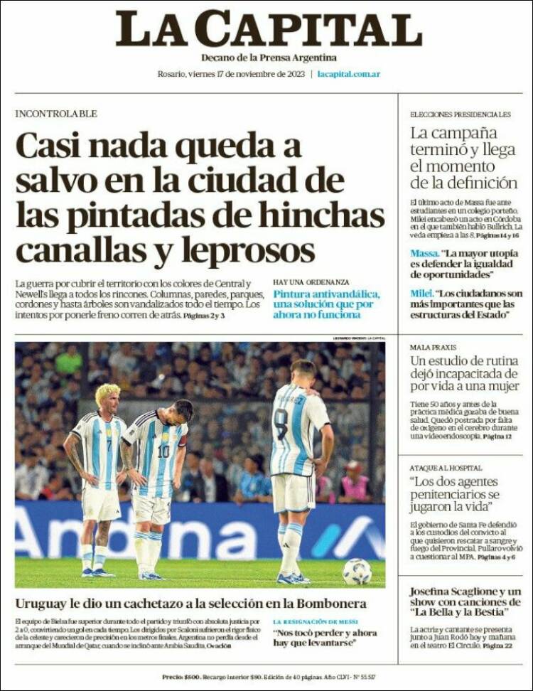 Portada de La Capital - Rosario (Argentina)