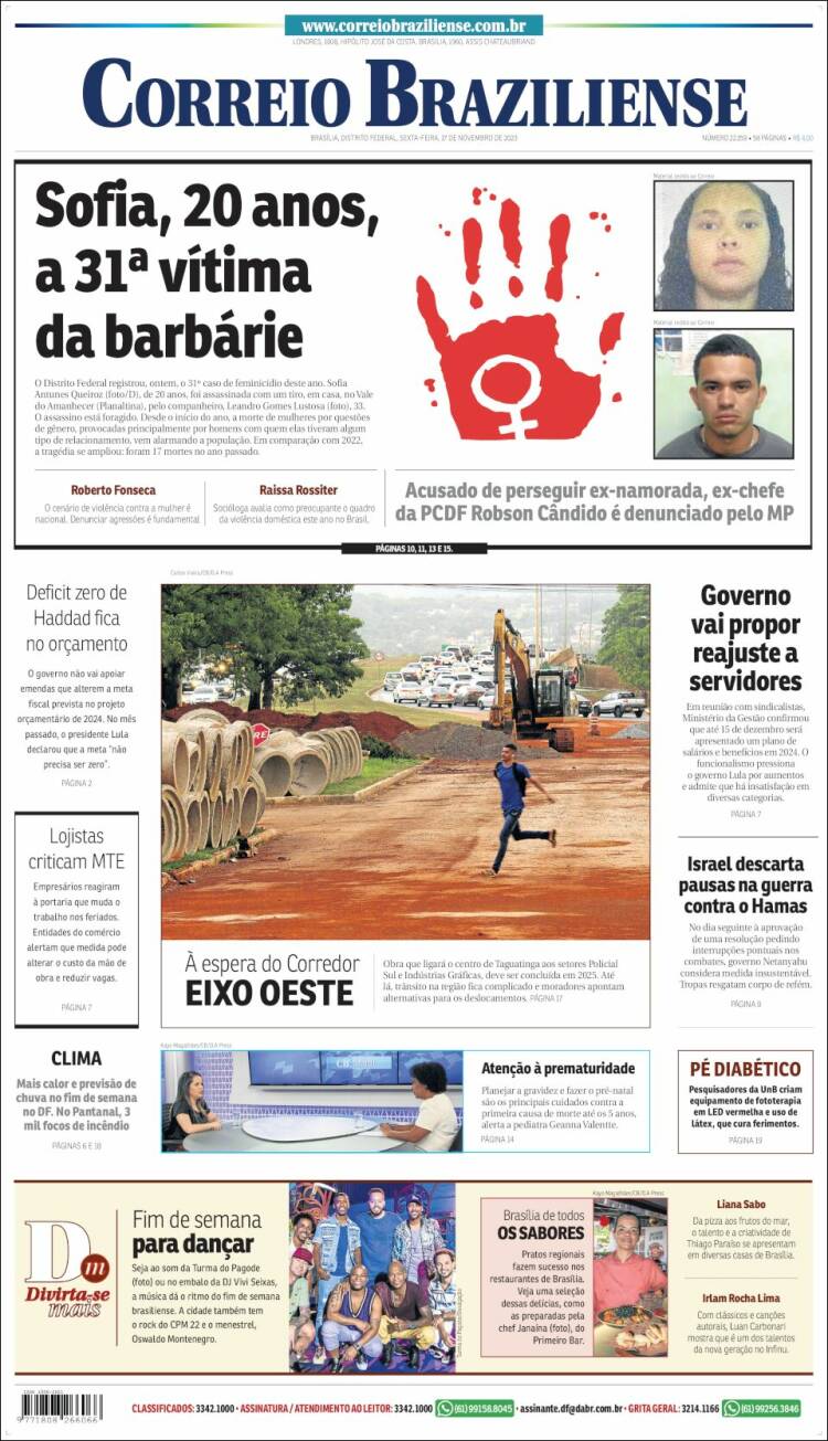 Portada de Correio Braziliense (Brasil)