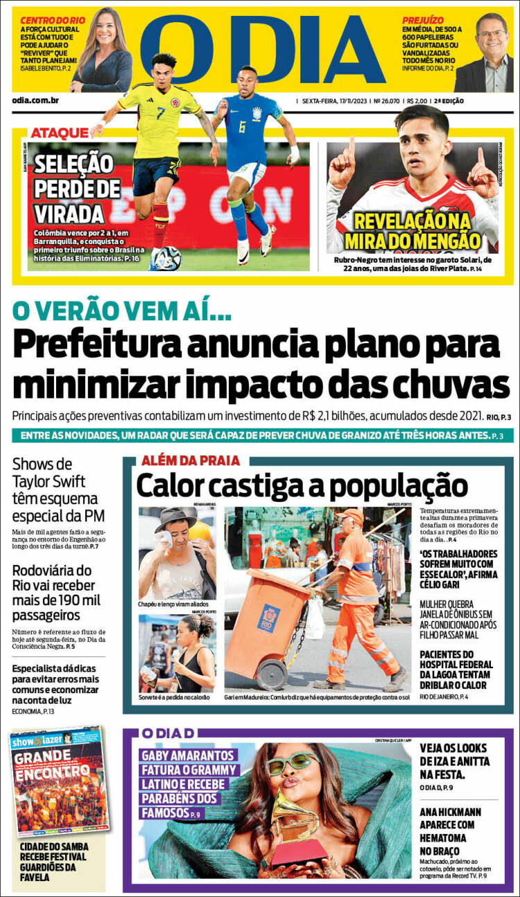 Portada de O Dia (Brasil)