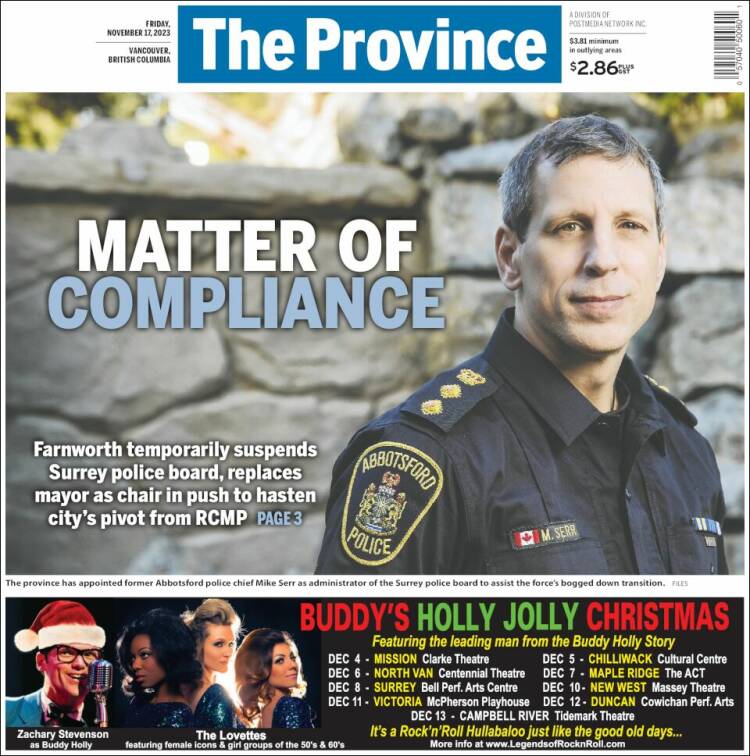 Portada de The Province (Canadá)