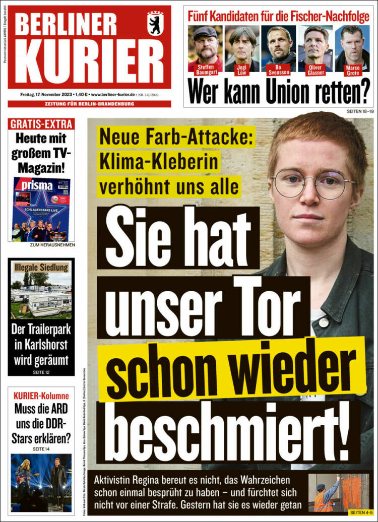 Portada de Berliner Kurier - Startseite BK (Alemania)