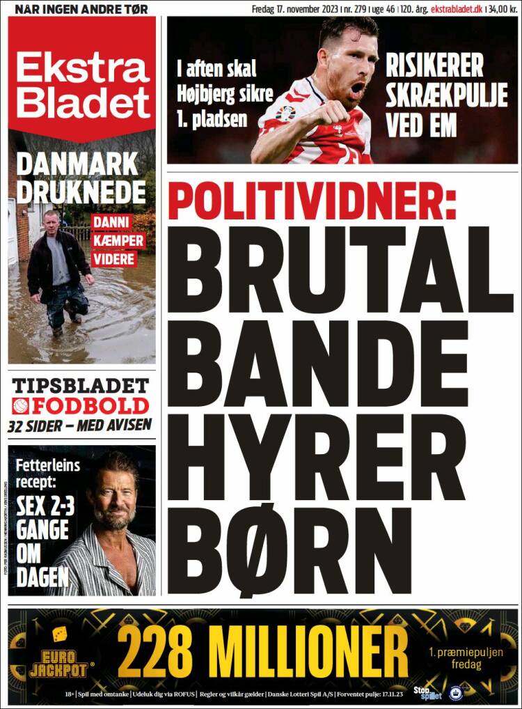 Portada de Ekstra Bladet (Dinamarca)