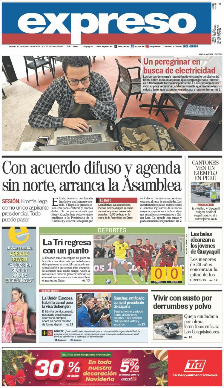 Portada de Expreso (Ecuador)