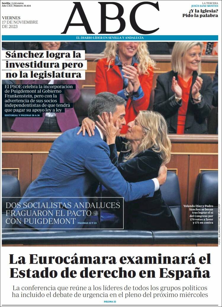 Portada de ABC - Sevilla (España)