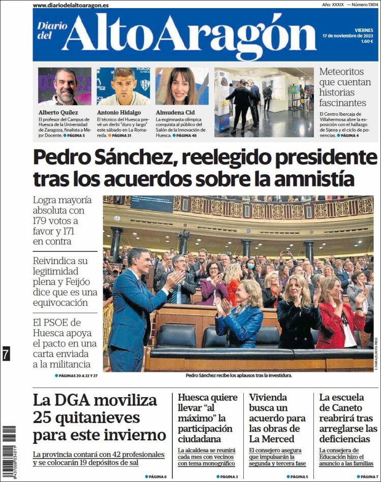 Portada de Diario del AltoAragón (España)