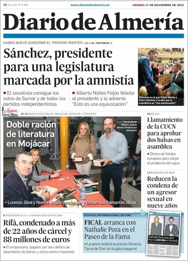 Portada de Diario de Almería (España)