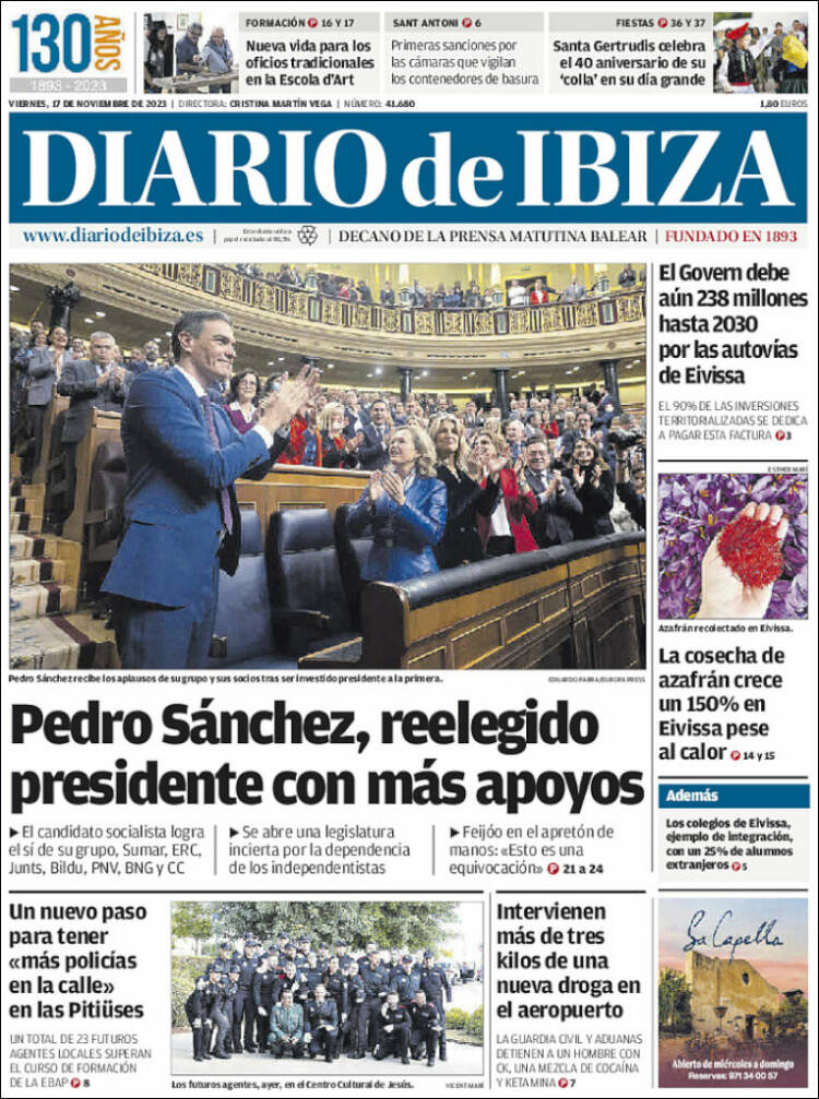 Portada de Diario de Ibiza (España)