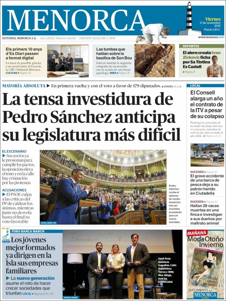 Portada de Menorca - Diario Insular (España)
