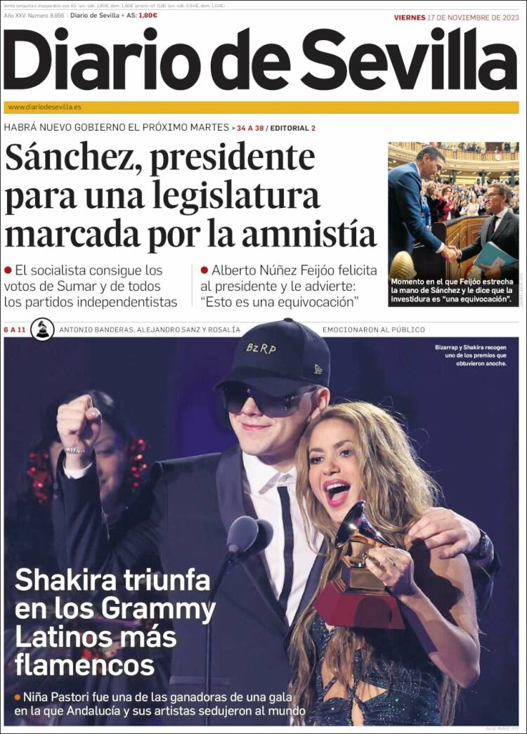 Portada de Diario de Sevilla (España)