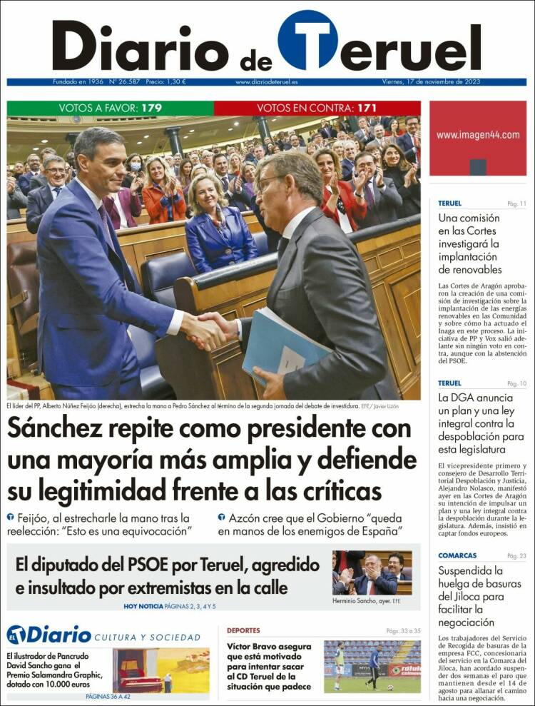 Portada de Diario de Teruel (España)