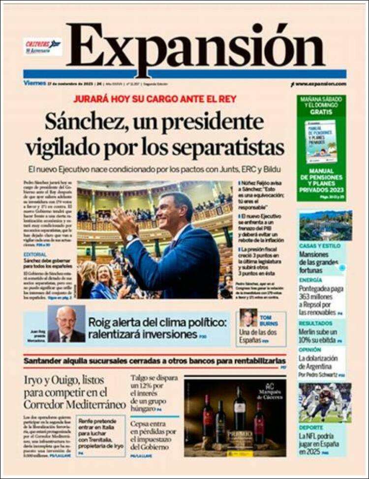 Portada de Expansión (Espa&ntilde;a)