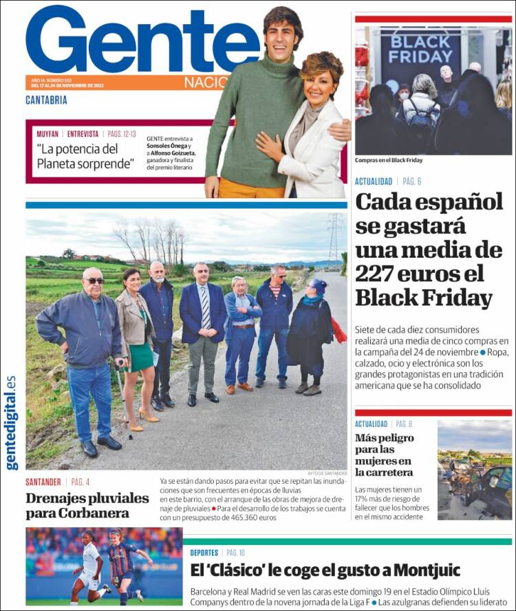 Portada de Gente en Santander (España)