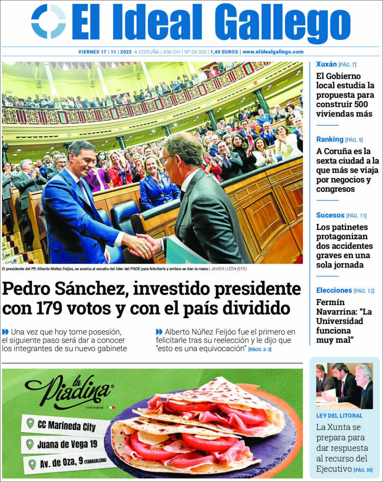 Portada de El Ideal Gallego (España)
