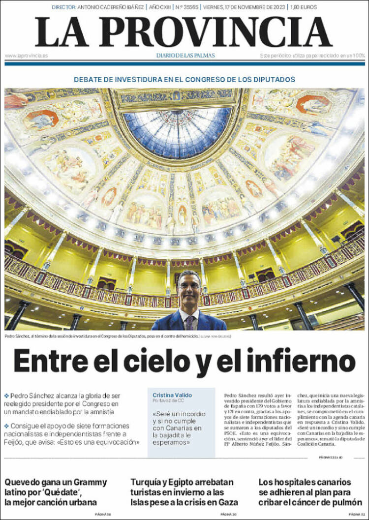 Portada de La Provincia (España)