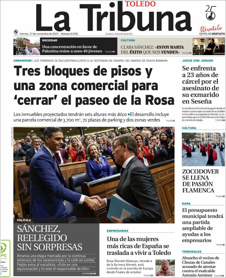 Portada de La Tribuna de Toledo (España)