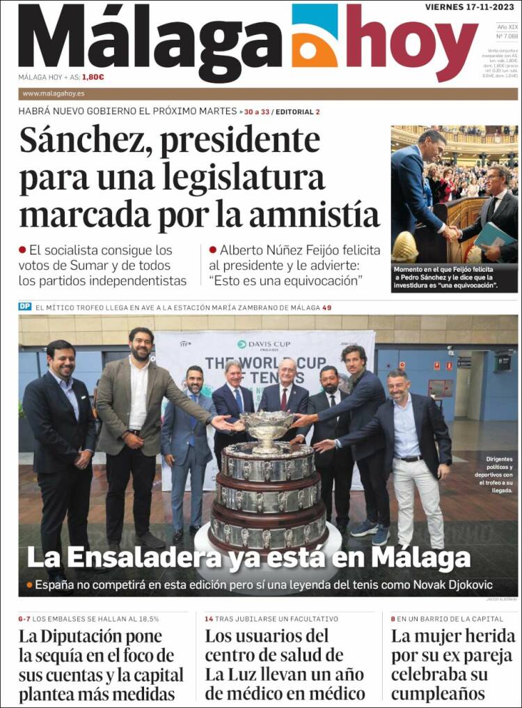 Portada de Málaga Hoy (España)