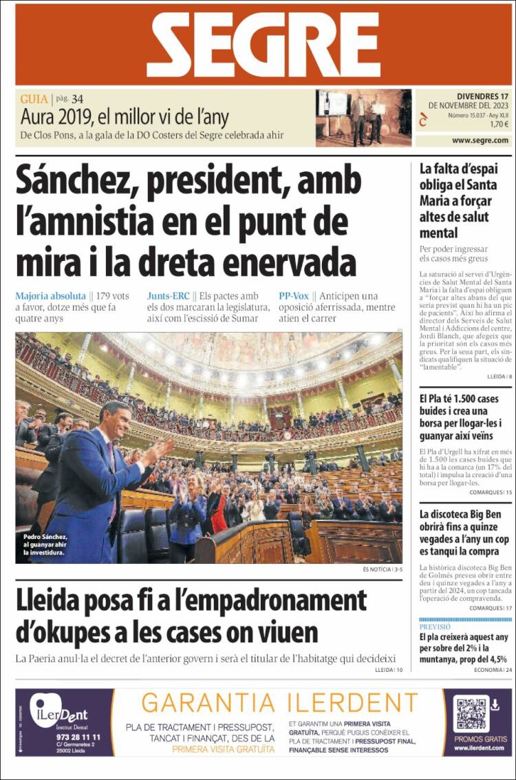 Portada de Segre (España)
