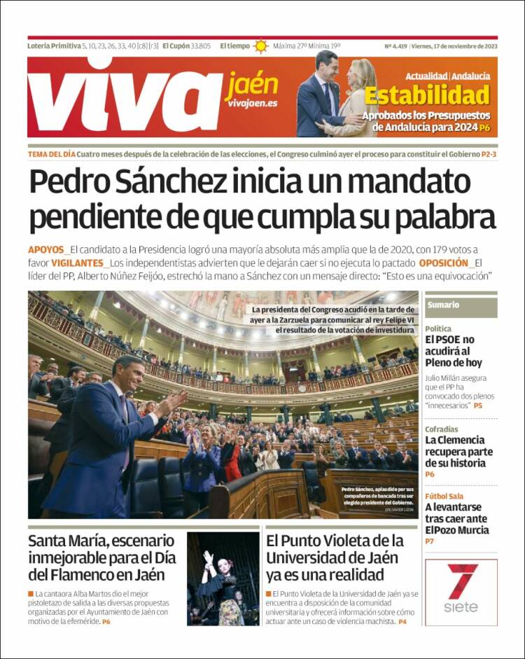Portada de Viva Jaén (España)