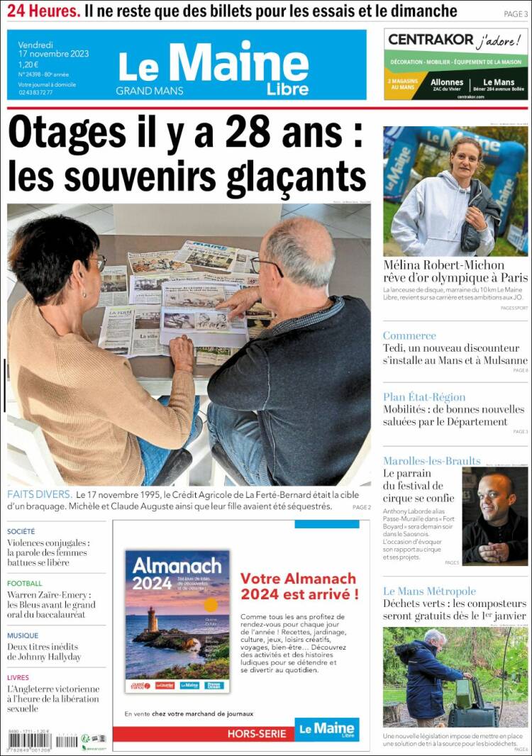 Portada de Le Maine Libre (Francia)