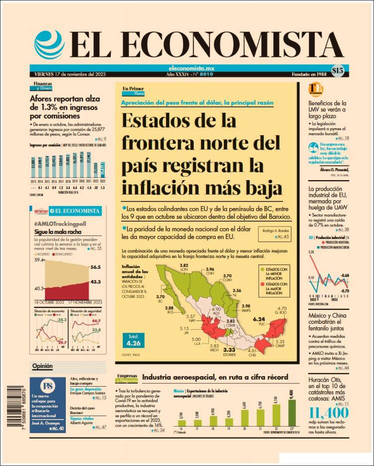 Portada de El Economista (M&eacute;xico)
