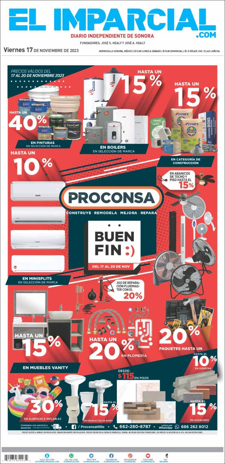 Portada de El Imparcial (M&eacute;xico)