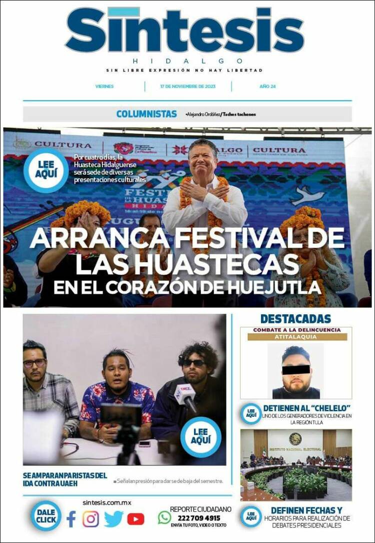 Portada de Sistesis - Hidalgo (M&eacute;xico)
