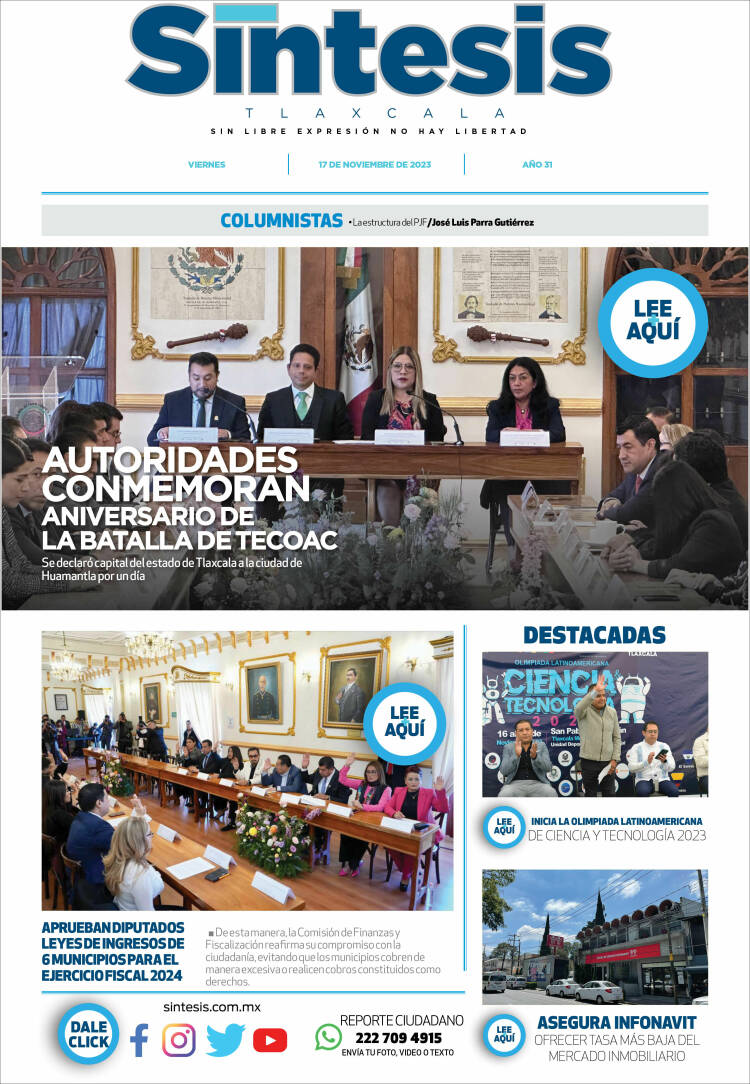 Portada de Síntesis de Tlaxcala (M&eacute;xico)