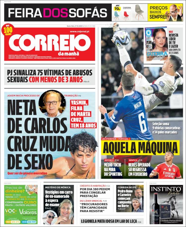 Portada de Correio da Manhã (Portugal)