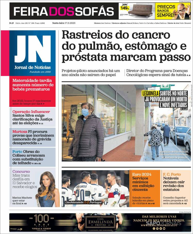 Portada de Jornal de Notícias (Portugal)