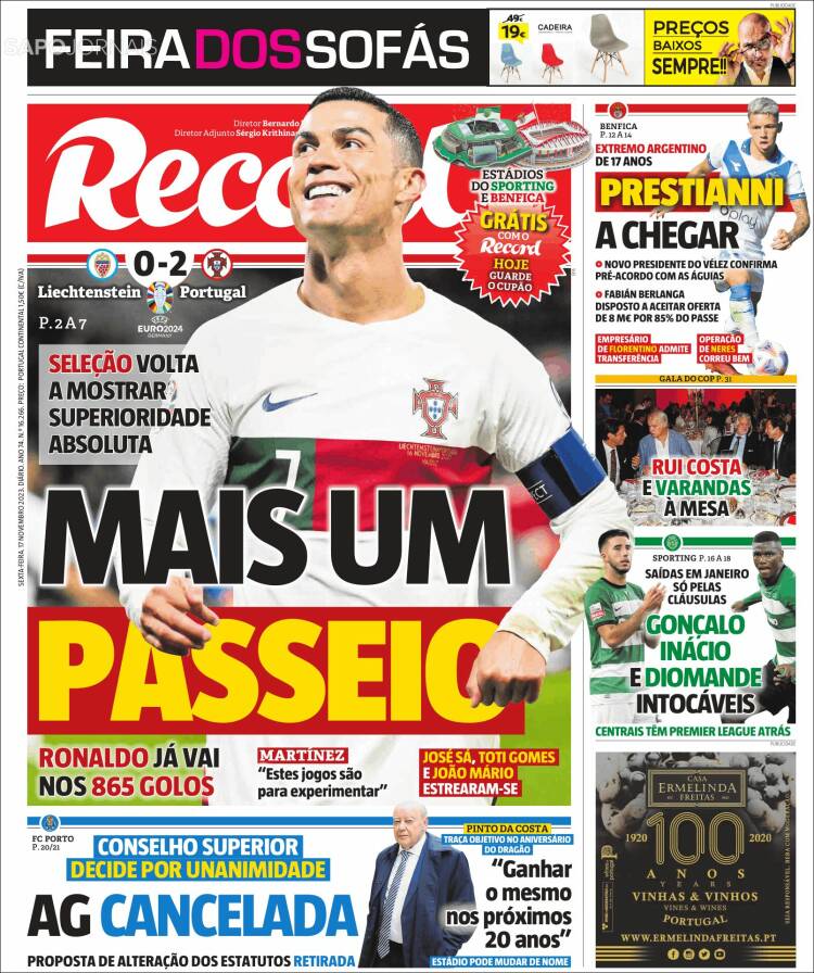 Portada de Record (Portugal)