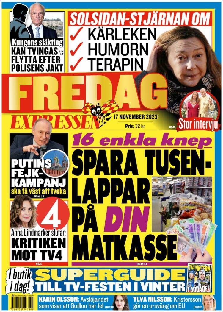 Portada de Expressen (Suecia)