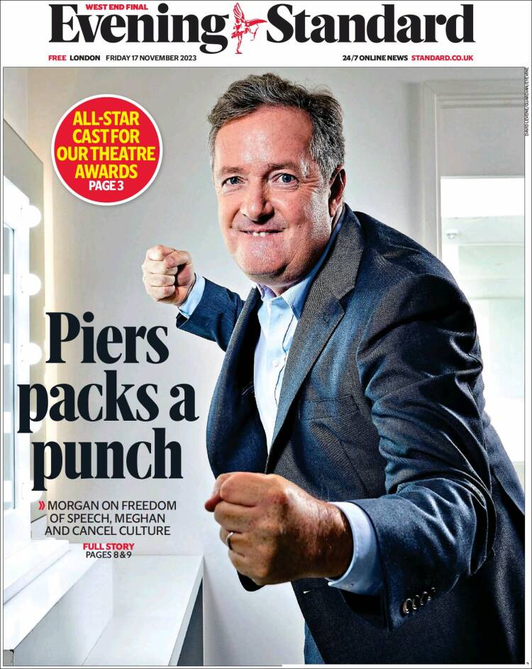 Portada de Evening Standard (Reino Unido)