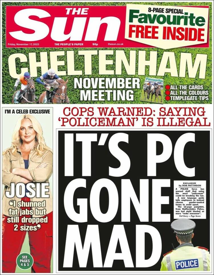 Portada de The Sun (Reino Unido)