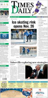 Portada de Times Daily (USA)